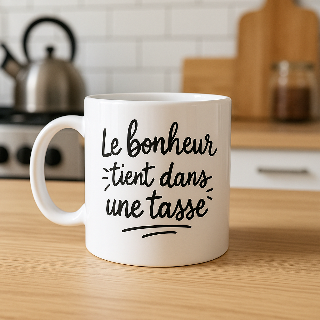 ☕ Mug personnalisable – Céramique blanche