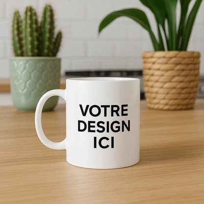 ☕ Mug personnalisable – Céramique blanche
