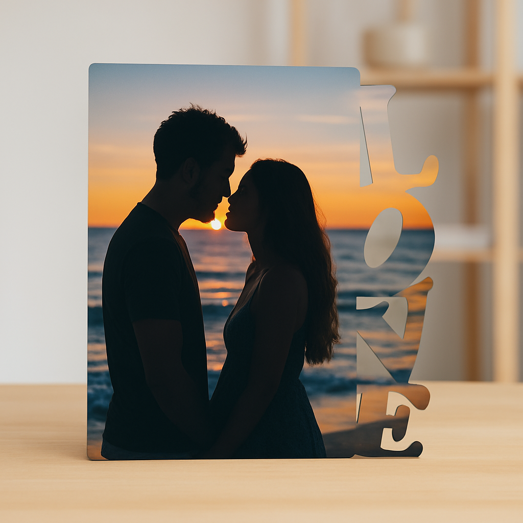 🖼️ Cadre photo personnalisable LOVE – Décoration élégante